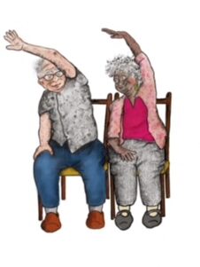 Movement on music; zittend dansen op muziek; coördinatie